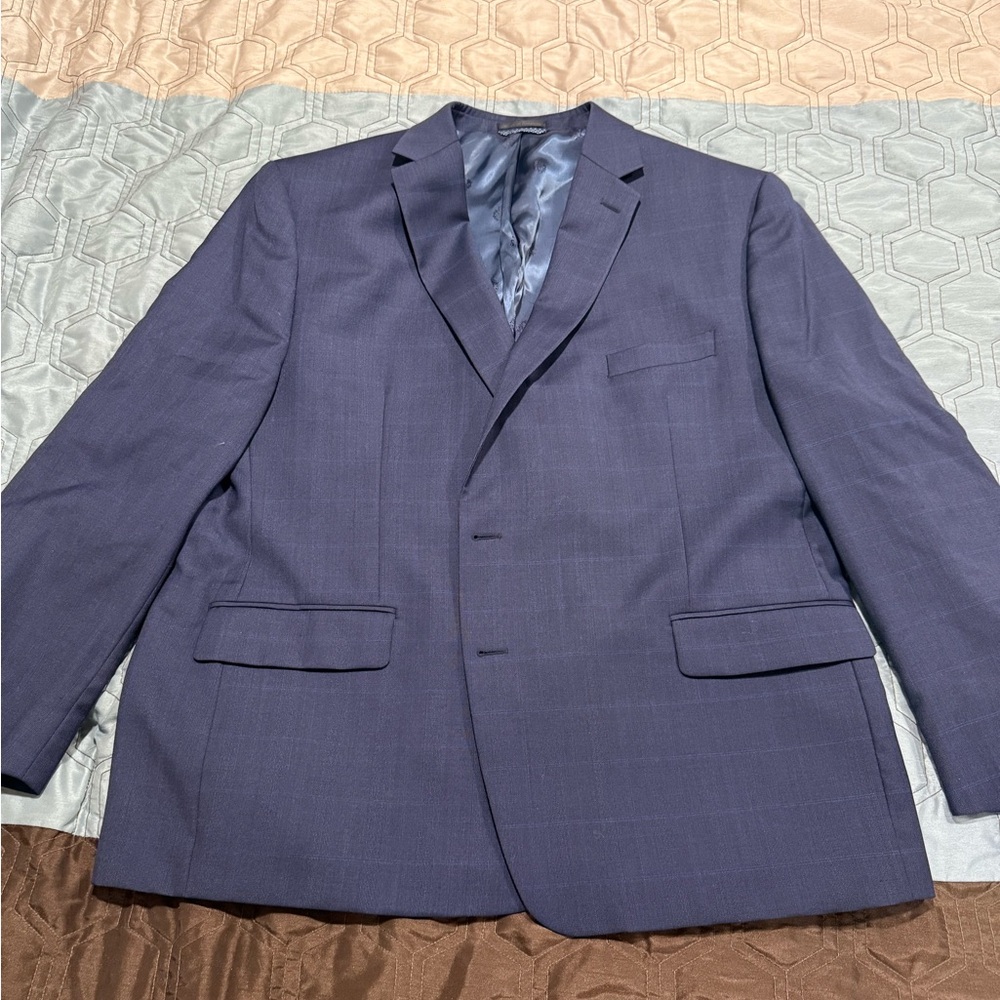 Ralph Lauren Blazer Sport Coat Men 52R Navy Blue 70% Wool 2 Button